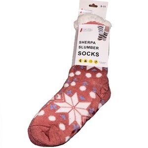 Sherpa Slumber Socks Women’s 9–11 Cozy Fleece Lined Winter Lounge Socks